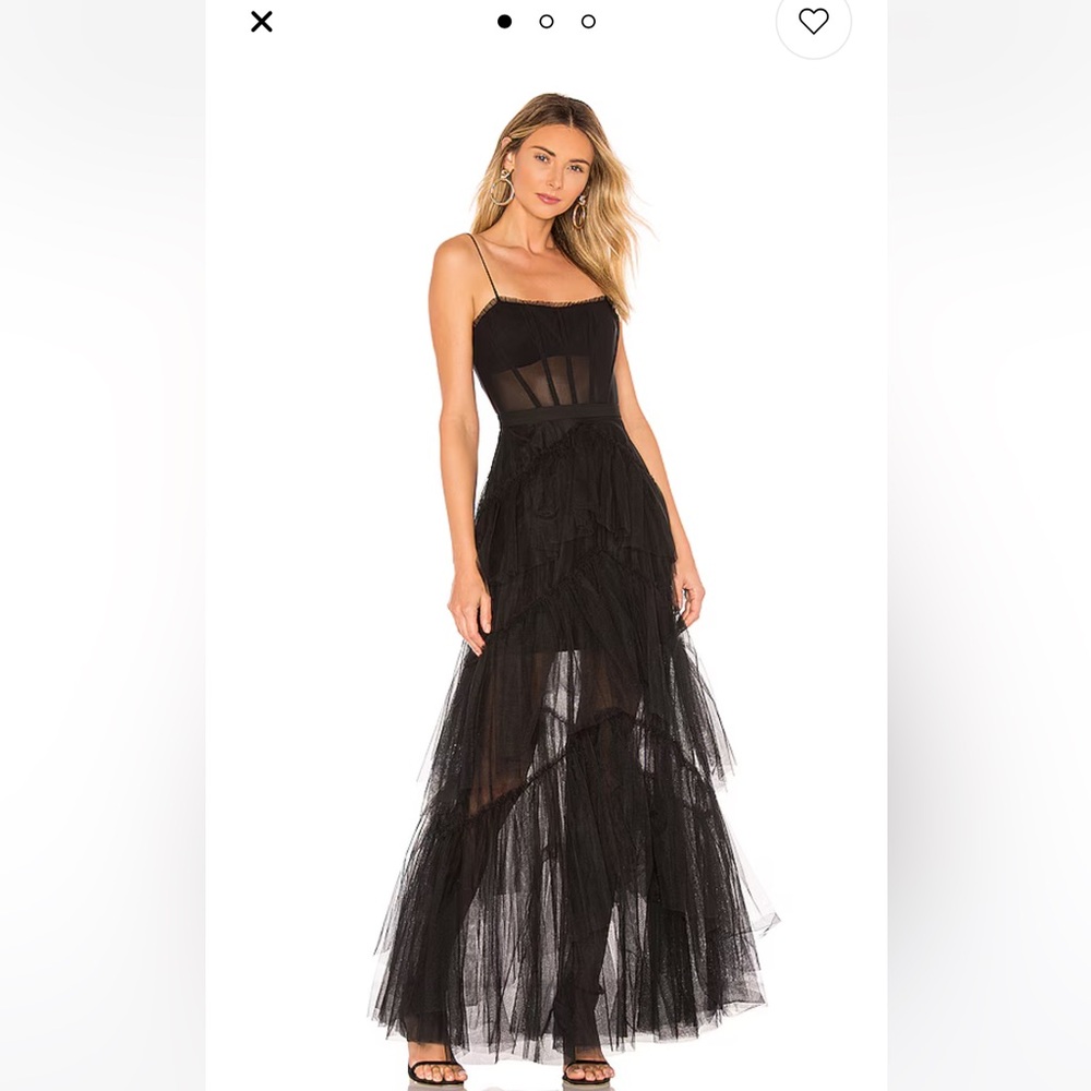 BCBG -Corset Tulle Gown in Black